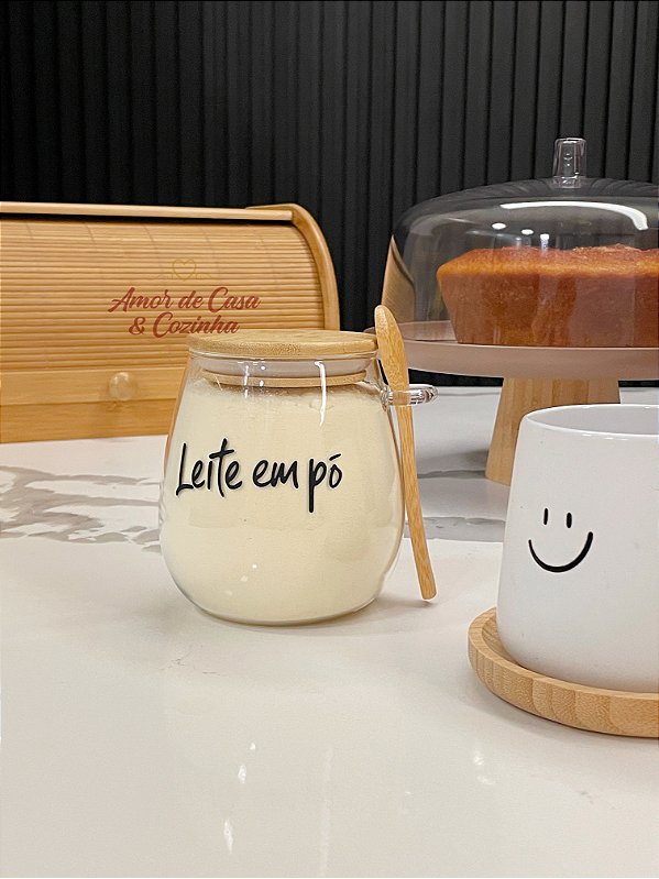 ESCOLHA A PERSONALIZAÇÃO 750ML POTE STYLE TAMPA E COLHER DE