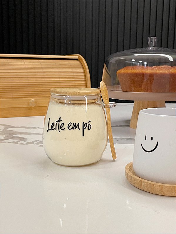 ESCOLHA A PERSONALIZAÇÃO 750ML POTE STYLE TAMPA E COLHER DE