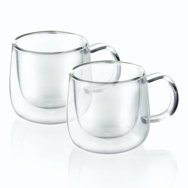 CONJUNTO 2 XÍCARAS PARA CAFÉ PAREDE DUPLA 80ML