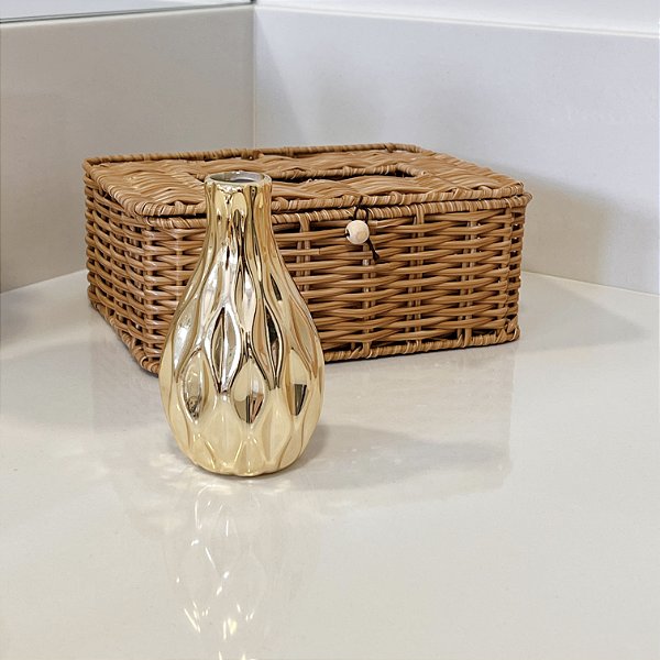 VASO DOURADO DE CERÂMICA 9041