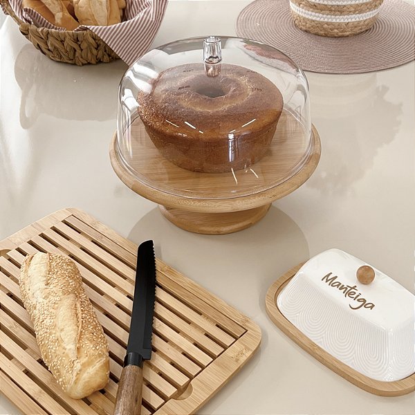KIT MESA POSTA BAMBU 3 PEÇAS