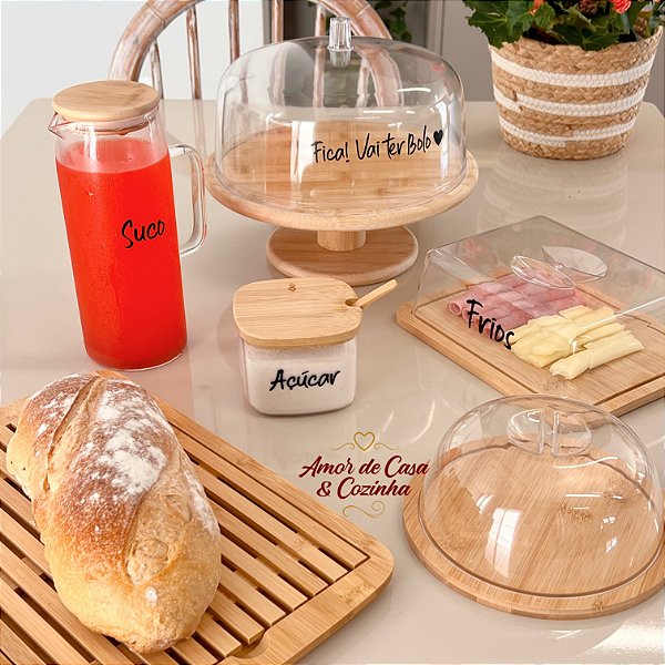 KIT MESA POSTA BAMBU 6 PECAS