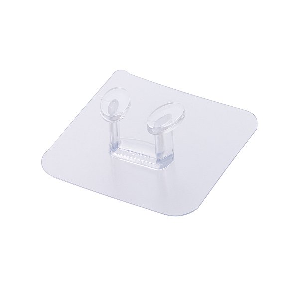 GANCHOS AUTO ADESIVOS DE PLÀSTICO TRANSPARENTE 6CM