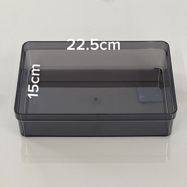 ORGANIZADOR DE GAVETAS 22,5X15CM CLEAR FUME