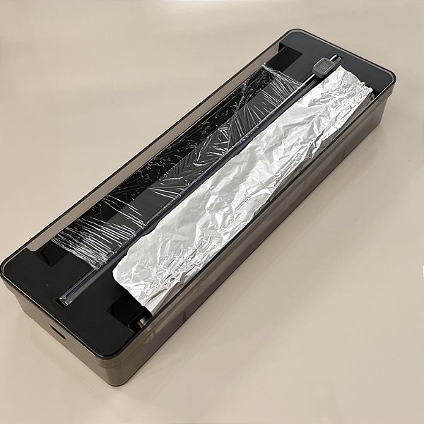 ORGANIZADOR CORTADOR DE ROLOS DUPLO CLEAR FUME PRETO