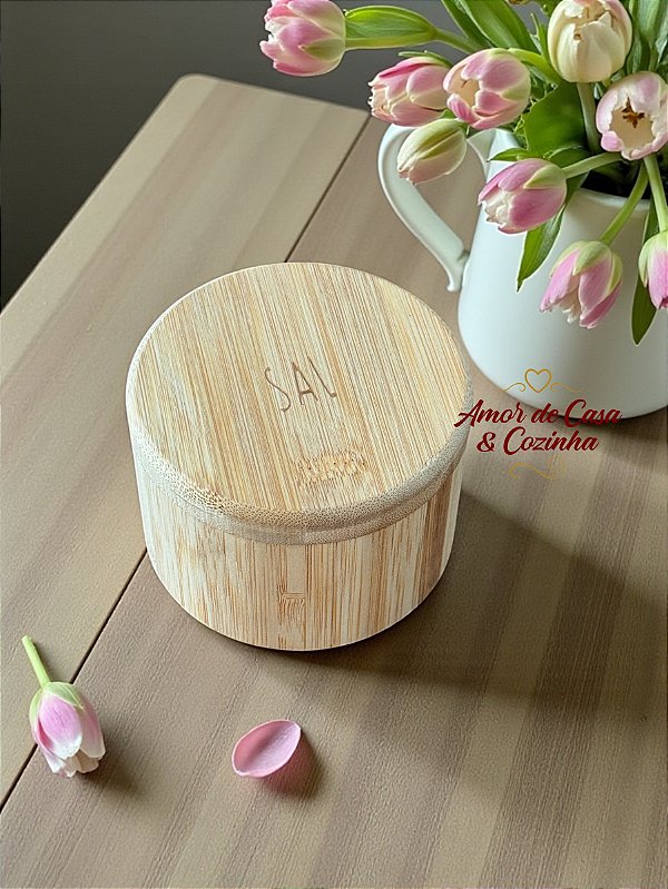SALEIRO REDONDO DE BAMBU