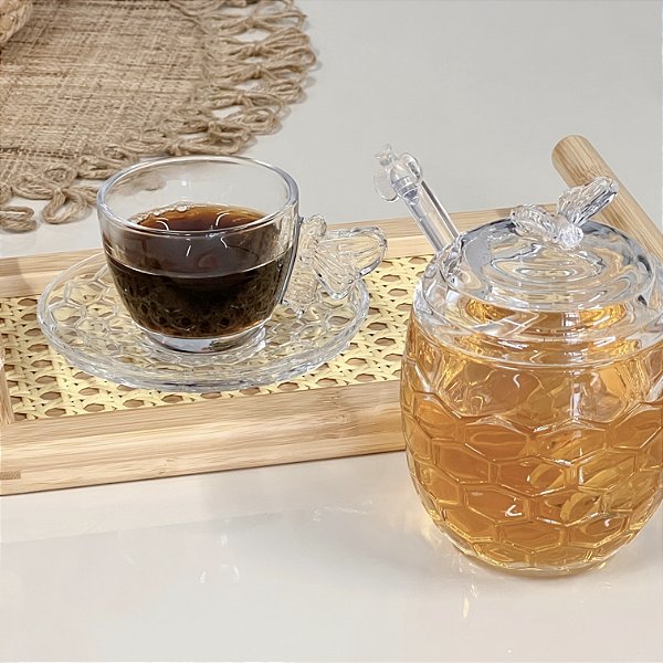 CONJUNTO 4 XICARA CAFÈ DE VIDRO BEE 80ML 4PC