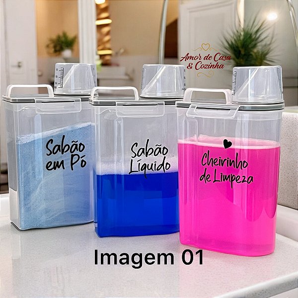 KIT ARMAZENAMENTO TRAVA CINZA 2,5L 3 UNIDADES