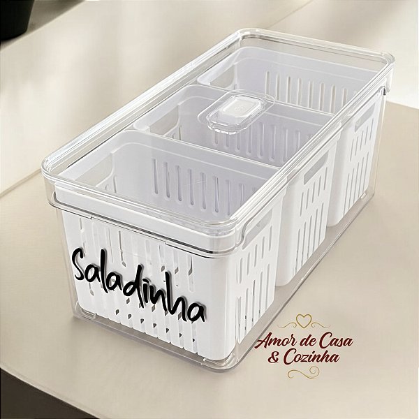 ORGANIZADOR COM 3 CESTOS CLEAR ESPECIAL 5 L