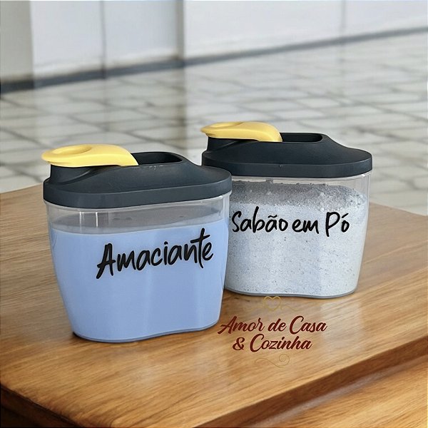 KIT PARA ARMAZENAMENTO COM TRAVA 2 UNIDADES 1 L CADA
