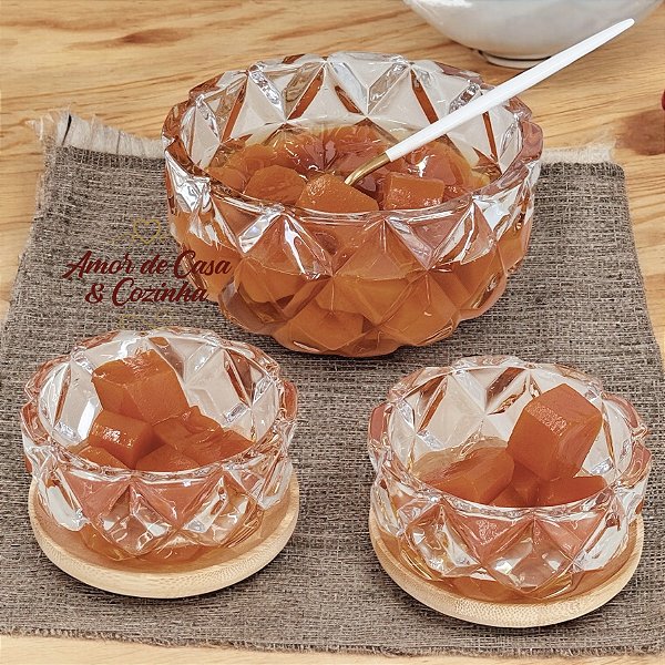 CONJUNTO DOCEIRA E BOWL DE SOBREMESA CRISTAL DELI