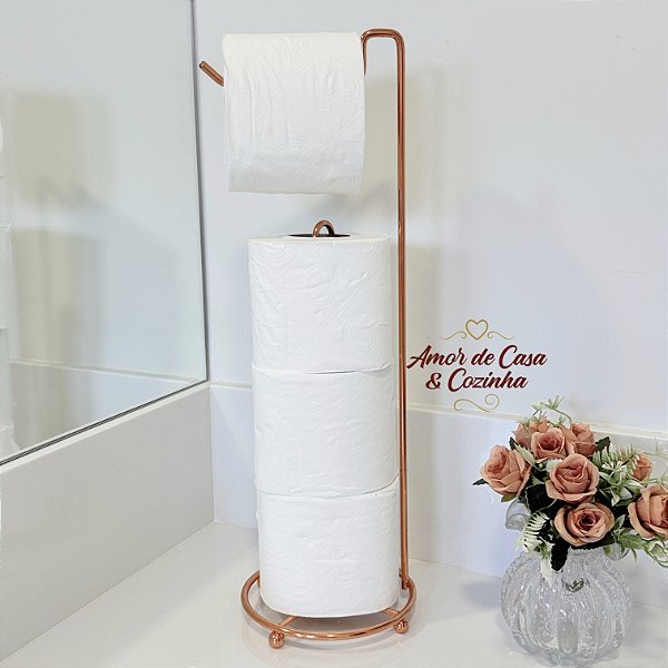 PORTA PAPEL HIGIÊNICO DE CHÃO TRIPLO