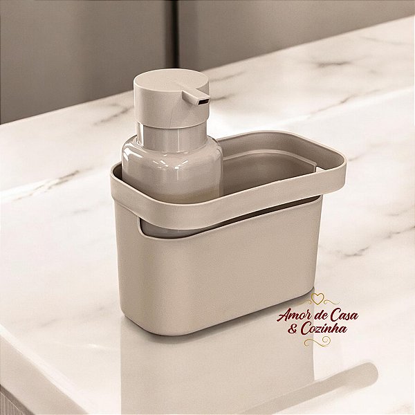 MONTE SEU KIT DISPENSER E ORGANIZADOR DE PIA TRIUM BEGE
