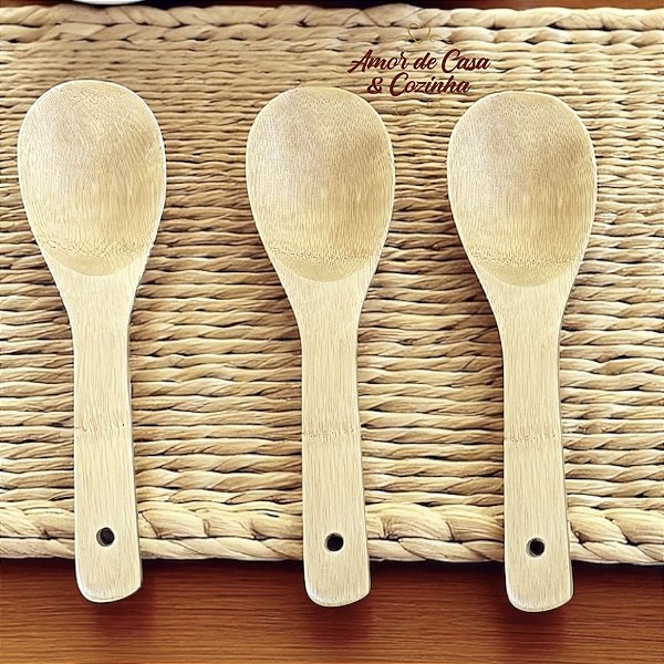 COLHER DE BAMBU 23 CM MULTIUSO PARA COZINHAR