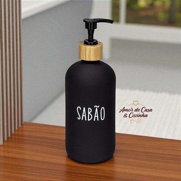 DISPENSER PORTA SABÃO COM PUMP DE BAMBU