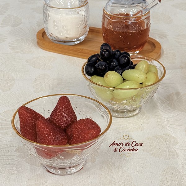 CONJUNTO 2 BOWL NEW BUTTERFLY COM FIO DE OURO 250ML