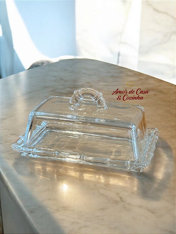 MANTEIGUEIRA DE VIDRO SERVIR BAMBOO 16CM