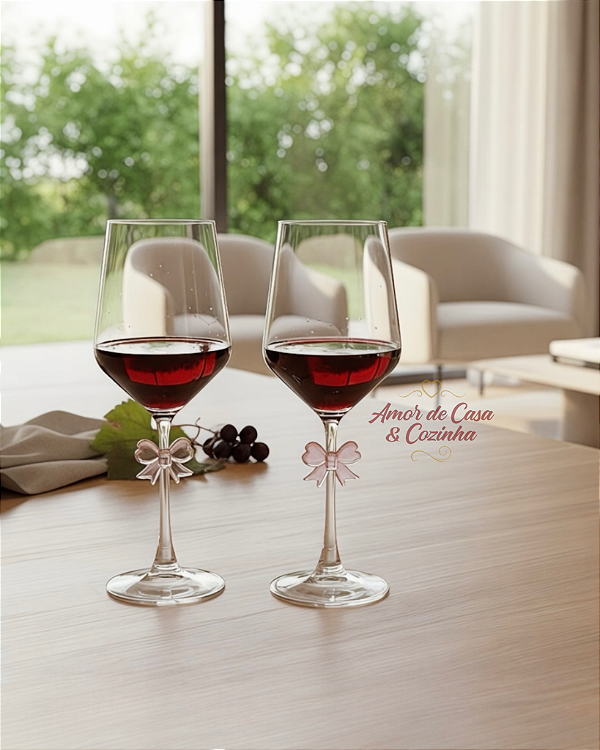 JOGO TAÇAS DE ÁGUA E VINHO LACE DE VIDRO 430ML