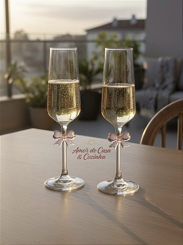 JOGO TAÇAS DE CHAMPAGNE LACE DE VIDRO 180ML