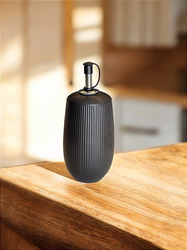 GALHETEIRO DE PORCELANA PRETO GRANFINE 250ML