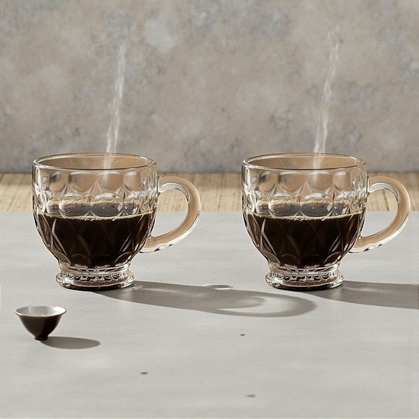 CONJUNTO 2 XÍCARAS DE CRISTAL RENAISSANCE BOLA 200ml