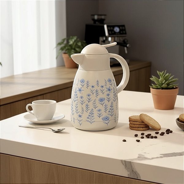 GARRAFA TÉRMICA WOLFF COM DUPLA PAREDE 1,2L AÇO INOX
