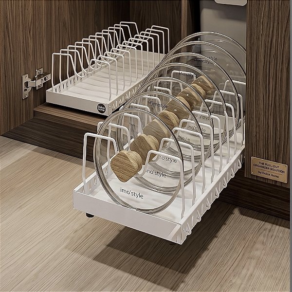ORGANIZADOR EXPANSÍVEL TAMPA PANELA 10 DIVISÓRIAS 42X21,5CM