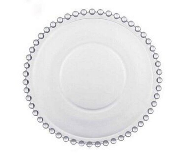 CONJUNTO 4 PRATOS SOBREMESA DE CRISTAL PEARL
