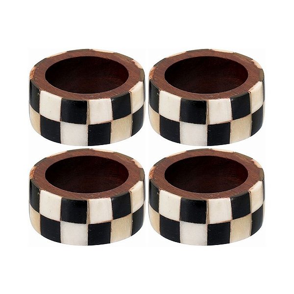 CONJUNTO 4 ANÉIS PARA GUARDANAPO HOME&CO