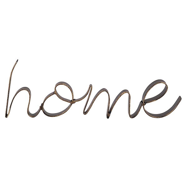 HOME EM METAL PRETO E DOURADO