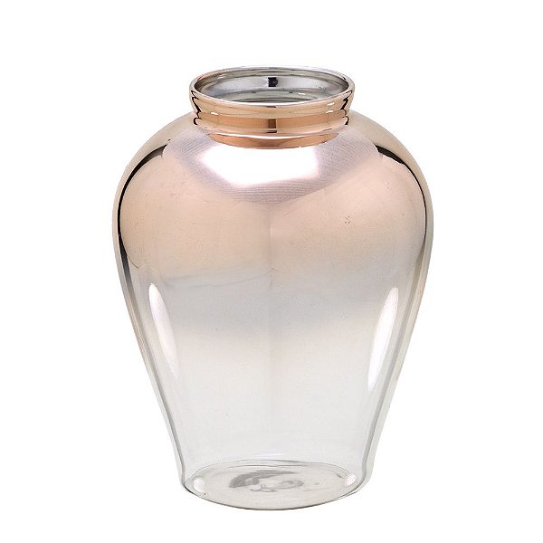 VASO DECORATIVO EM VIDRO ROSE