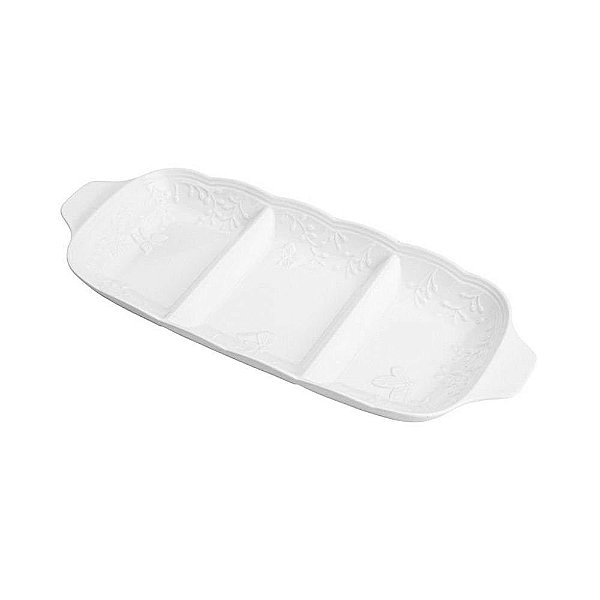 PETISQUEIRA COM 3 DIVISÓRIAS DE PORCELANA NEW BONE BUTTERFLY