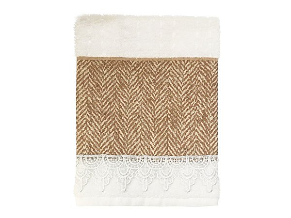 TOALHA DE LAVABO COM GUIPIR ROSE