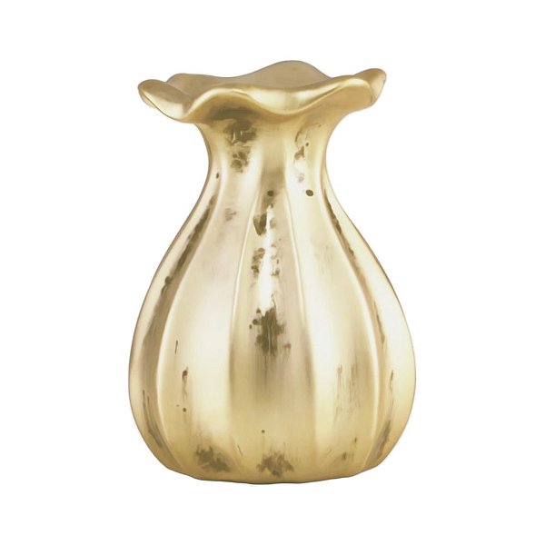 VASO DOURADO EM CERÂMICA