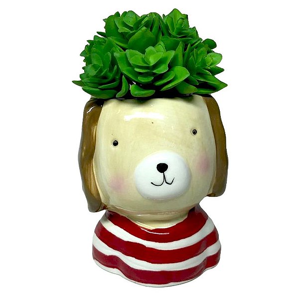 CACHEPOT CACHORRO VERMELHO