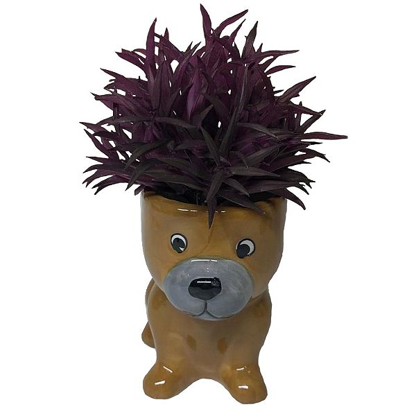 CACHEPOT CACHORRO BEGE