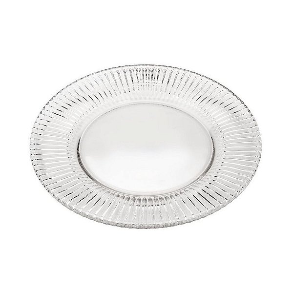 PRATO DE SOBREMESA EM CRISTAL