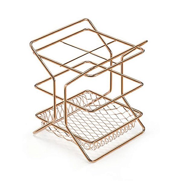 PORTA TALHER E UTENSÍLIOS  ROSÊ 15,5CM