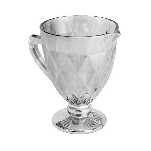 JARRA DE VIDRO  DIAMOND CINZA METALIZADO