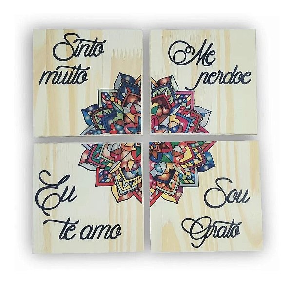 PLACA DECORATIVA COM MANTRA MÉDIO