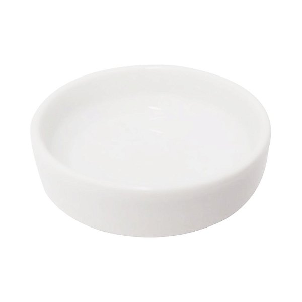 PORTA PATÊ BRANCO DE PORCELANA
