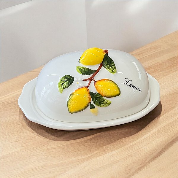 MANTEIGUEIRA EM CERÂMICA LEMONS