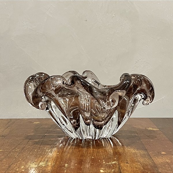 CENTRO DE MESA  MURANO PÚRPURA E ROSE 21 CM