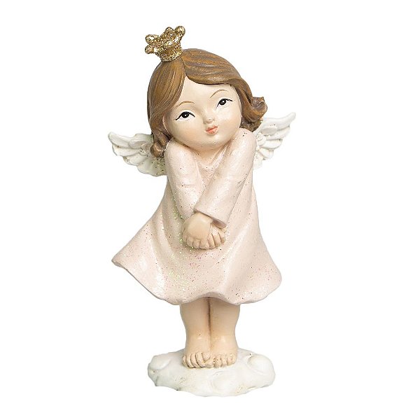 MENINA ANJA DECORATIVA ROSA ENCANTADA