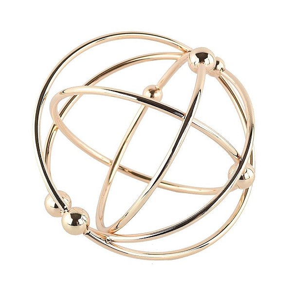 PEÇA DECORATIVA DE METAL DOURADO BALL