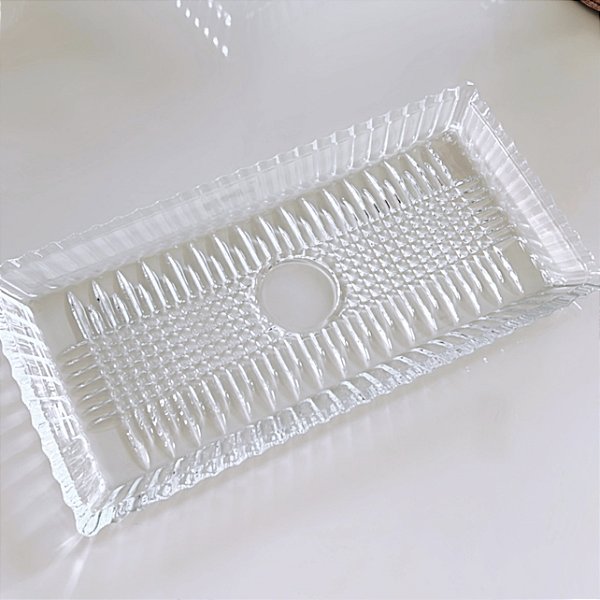 TRAVESSA CRISTAL DE CHUMBO TRANSPARENTE 34X17CM