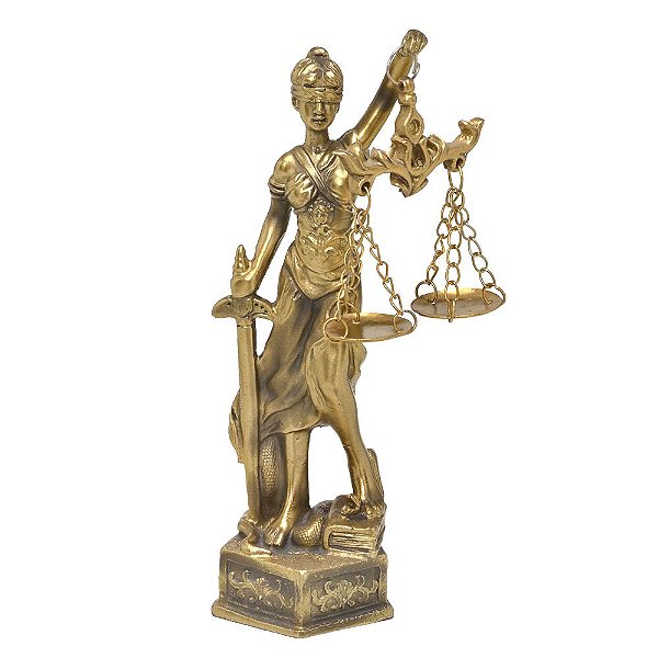 ESTATUETA DAMA DA JUSTIÇA DECORATIVA