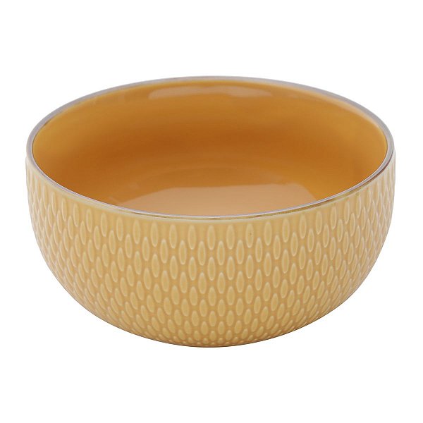 CONJUNTO 2 BOWLS PORCELANA DROPS AMARELO