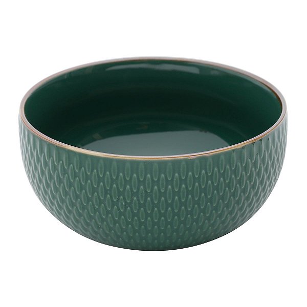 CONJUNTO 2 BOWLS PORCELANA DROPS VERDE