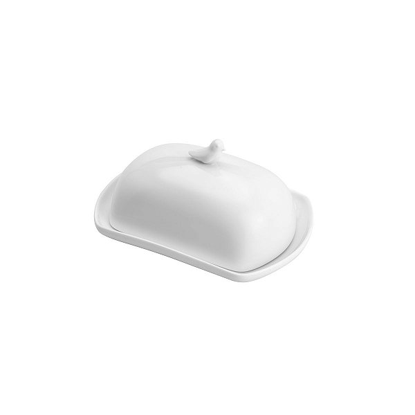 MANTEIGUEIRA PORCELANA BIRDS BRANCO
